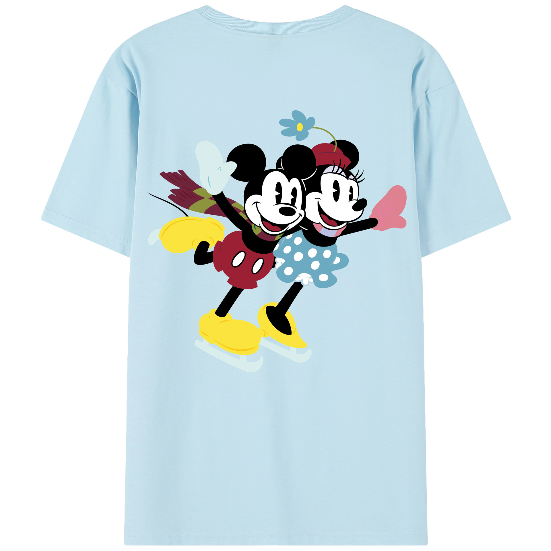（画像用） ミッキーマウス Mickey Mouse 綿100％半袖Tシャツ（背面プリント）
